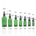 5ml 10ml15ml 20ml 30ml 50ml 100ml green perfume glass spray bottle for cosmetic with mist sprayer